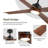 52/60-inch Smart Ceiling Fan With Light And Remote, Compatible With Alexa/google/app, 4 Wood Blades High Cfm Dimmable Led Noiseless Reversible Dc Fans For Bedroom-703877655