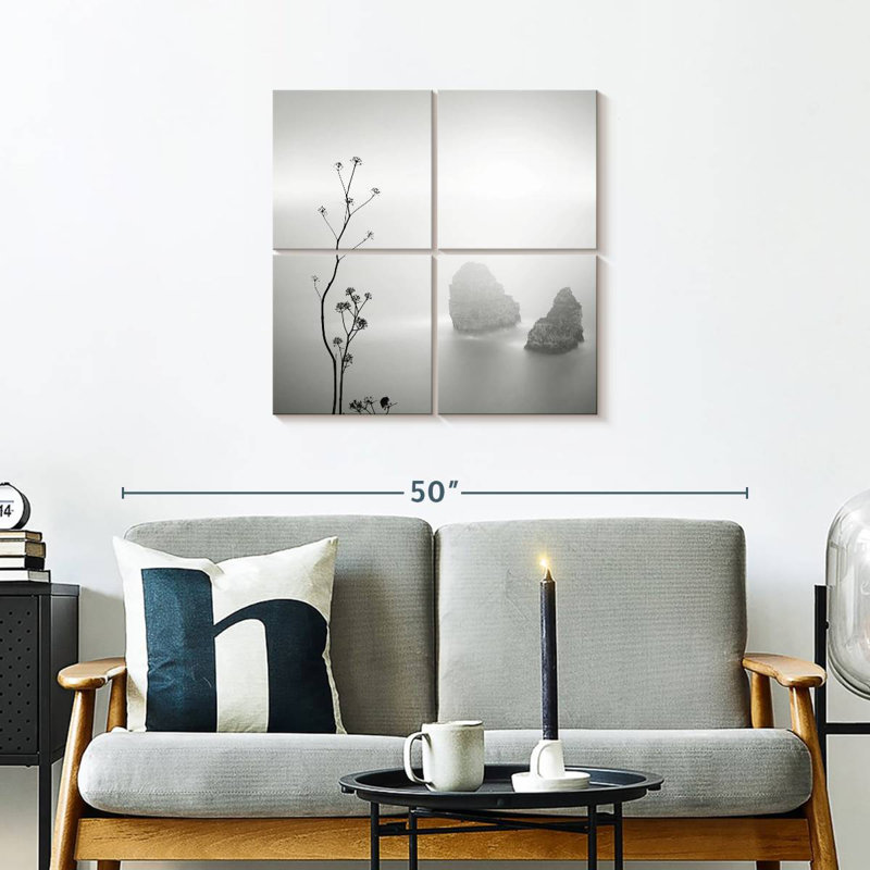 Silhouette de Kerrick et roches, H 26 po x l 26 po