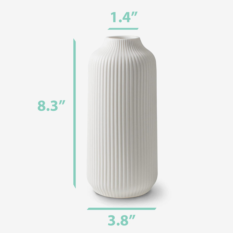 Ceramic / Porcelain Table Vase, White