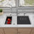33.86'' L Double Bowl Granite Kitchen Sink-95312611