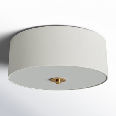 Juna 3 Light Linen Flush Mount