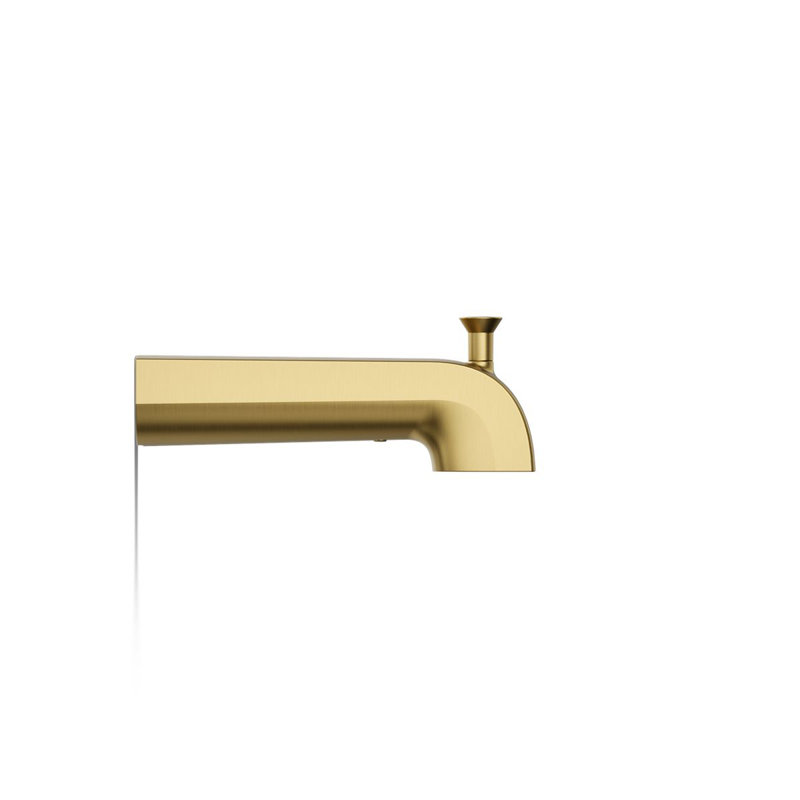 Pitch Wall-Mount Diverter Bath Spout, Vibrant Brushed Moderne Brass