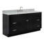 Meuble-lavabo sur pied simple 67 po avec plateau en marbre de Carrare Partham-93068106