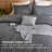 Cozy Winter Collection Bedsure 5 Pieces Cotton Comforter Set with Cotton Waffle Throw Blanket-110189433-110189434