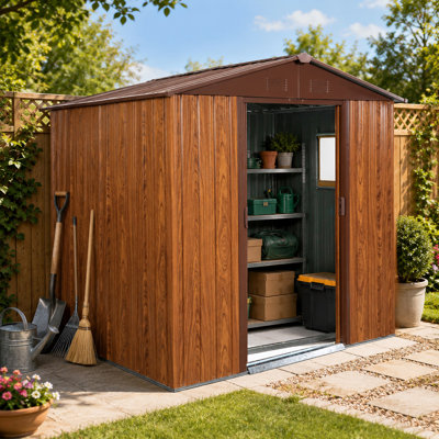 Abri de jardin avec fondations en métal