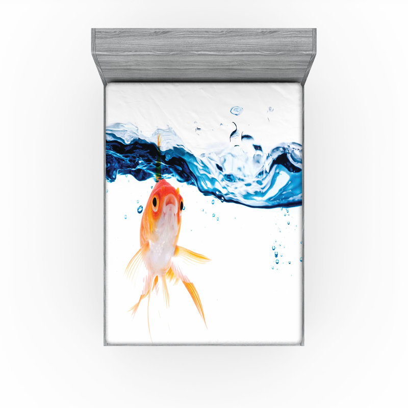 Drap-housse pour poisson rouge Ambesonne, Drap-housse très grand californien
