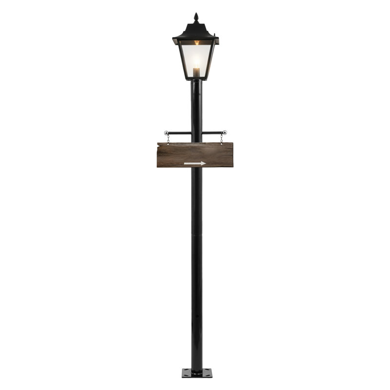 Outdoor Lamp Post With Cross Arm, Split Street Light Pole, Outdoor Lamp Post For Driveway, Pathways, Front Yard