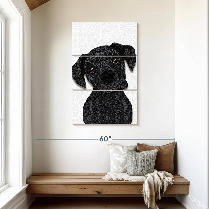 Brampt Black Boxer, 45" H x 28" W