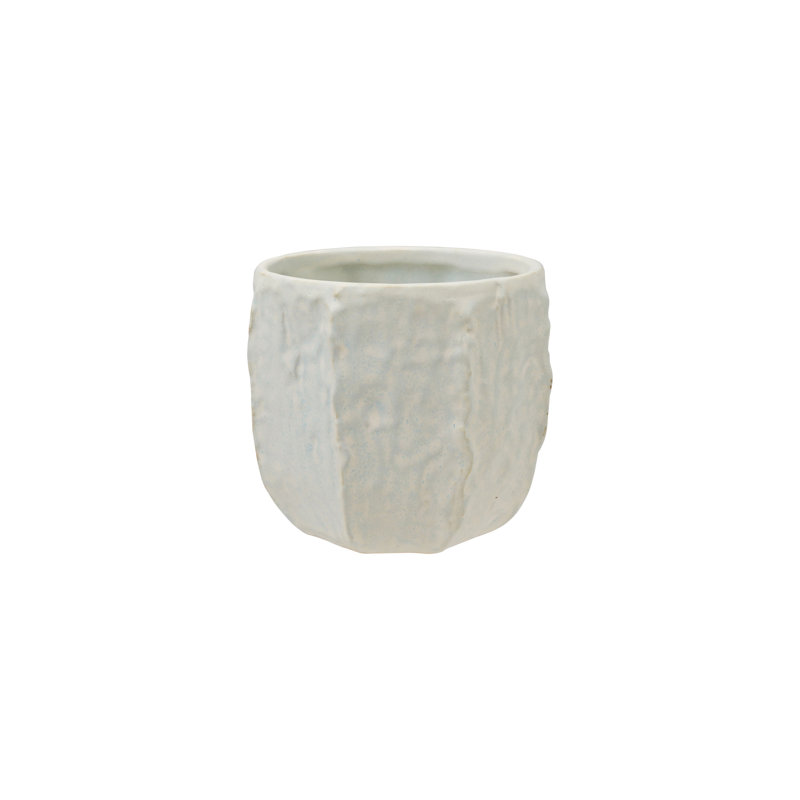 Stoneware Planter with Reactive Glaze