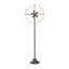 Lampe sur pied en métal et bronze