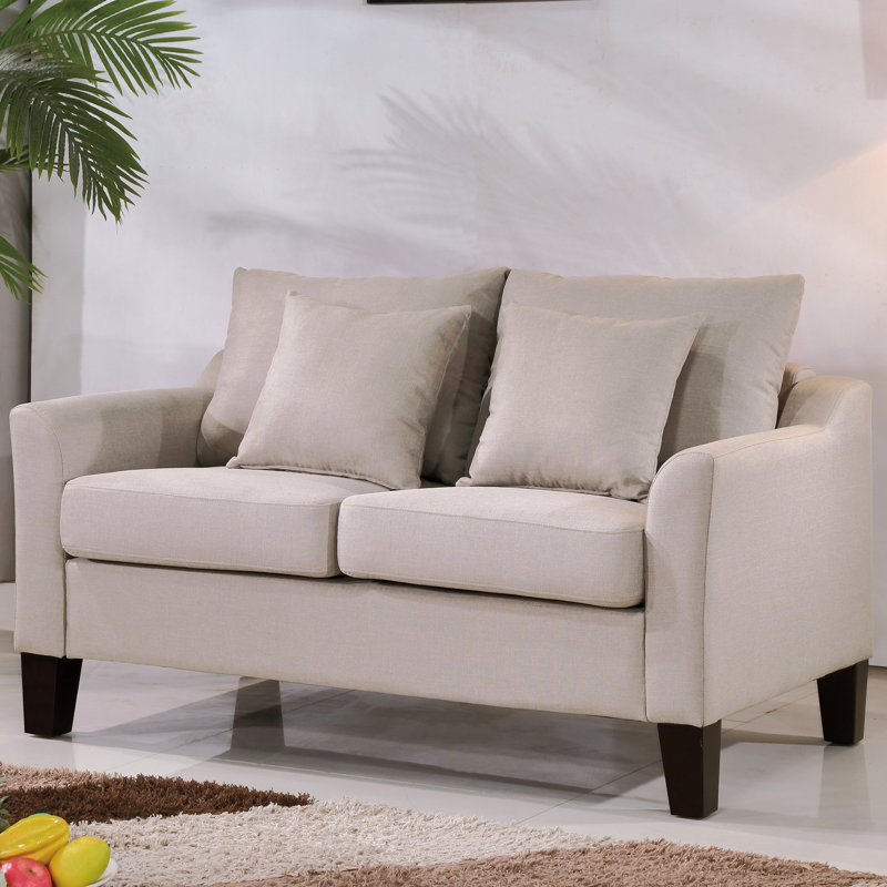 Michael Upholstered 56.3'' Loveseat, Beige/Tan