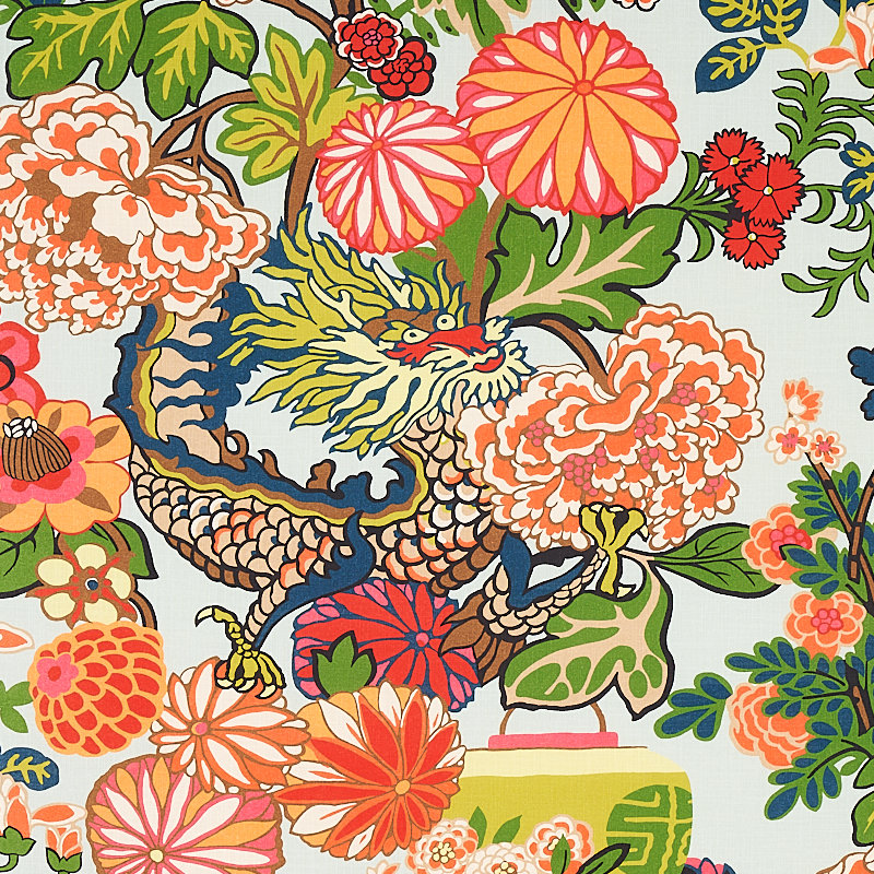 Chiang Mai Indoor/Outdoor Fabric, Aquamarine