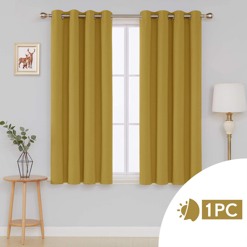 Poulter Blackout Curtain Single Panel, 52cm Width x 160cm Drop