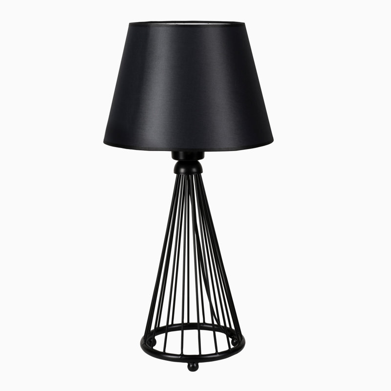 Lampe de table en métal Muhja, Noir
