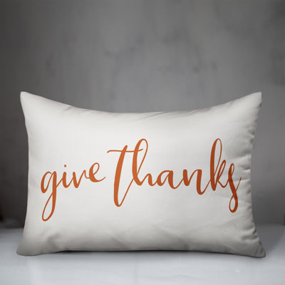 Give Thanks Lumbar Pillow