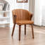 Chaise de salle à manger rembourrée en similicuir Devault-1987178673