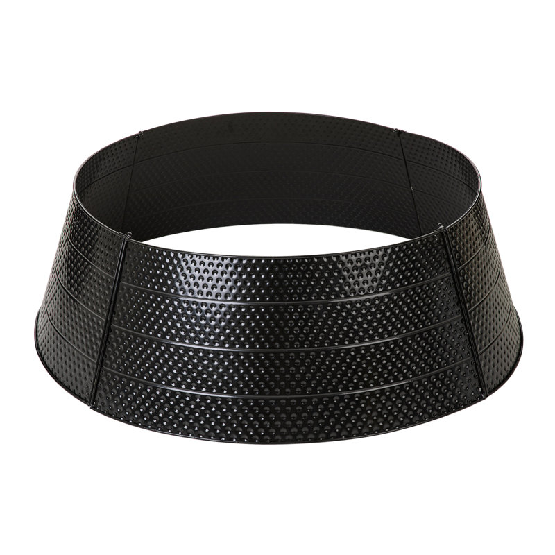 Collier d'arbre de Noël en métal martelé, Noir, H 13 po x l 40,5 po