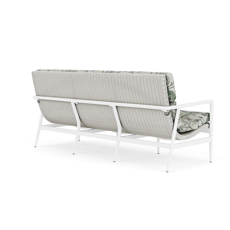 Cascade Outdoor 3 - Seat Patio Sofa, Calidora Mist, Matte White