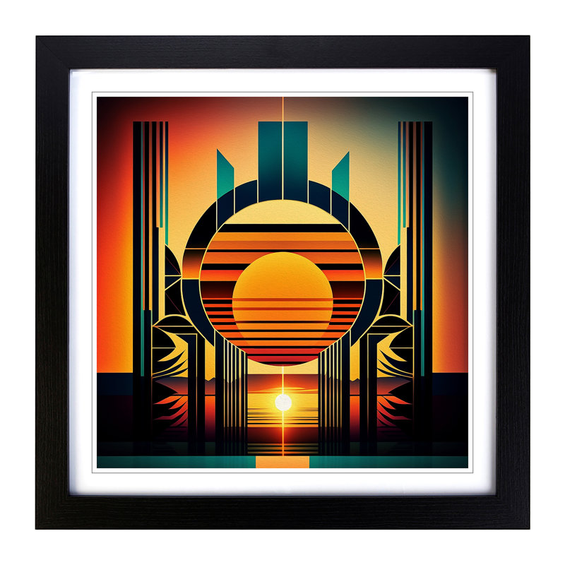 Single Picture Frame Print on Wood, Black