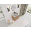 Meuble-lavabo mural 24 po avec lavabo d'art en céramique et porte à fermeture en douceur, emballage KD, contreplaqué-123654784
