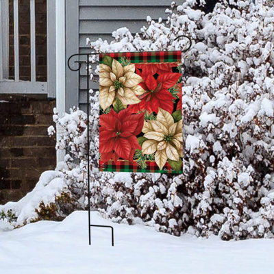 Drapeau de Noël poinsettia de jardin