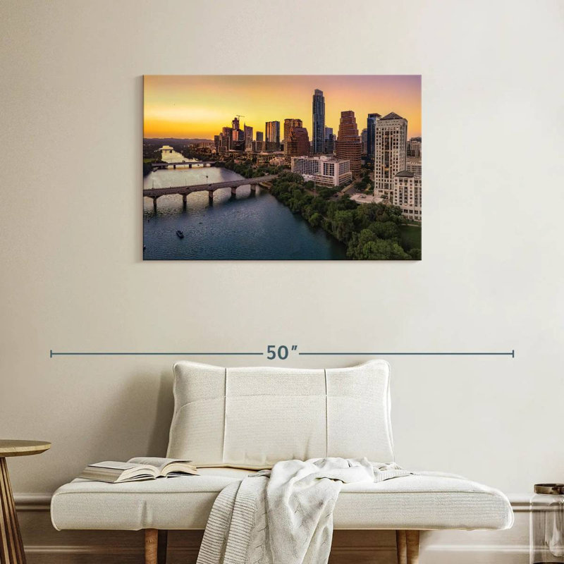 Skyline de Sirci Austin au crépuscule, H 24 po x l 36 po