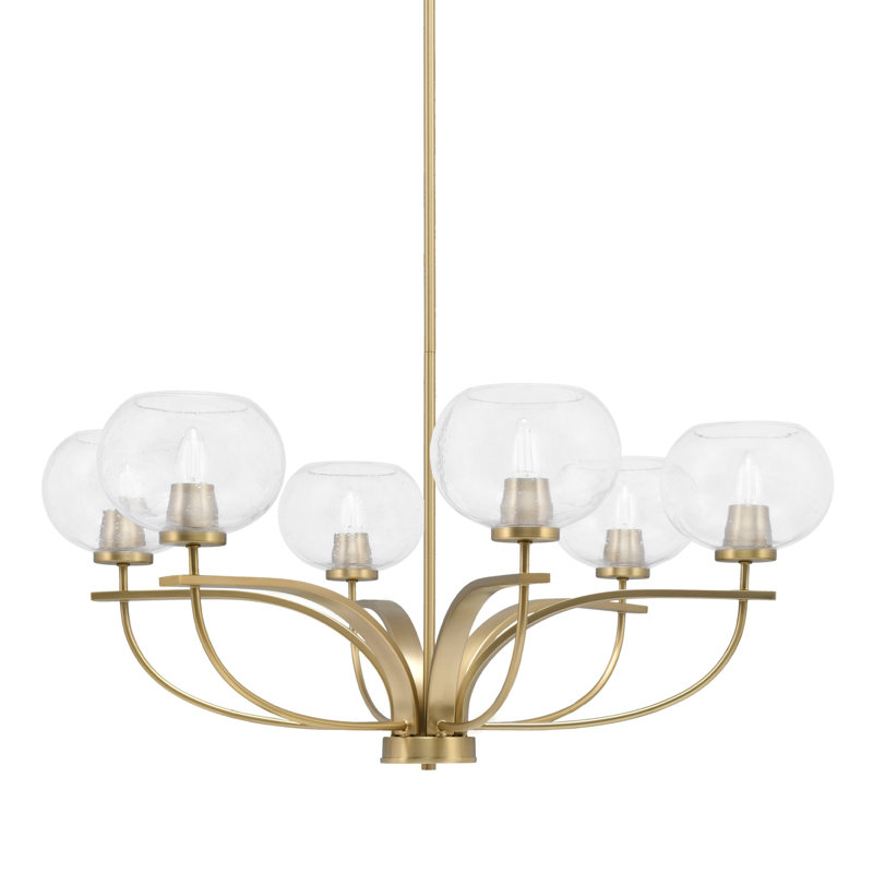 Lustre classique / traditionnel à 6 lumières Unia, Laiton