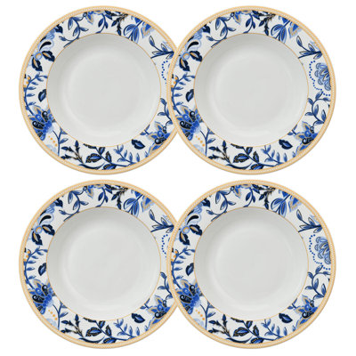 Tracton 8.5'' Porcelain China Dinner Plate , Set of 4