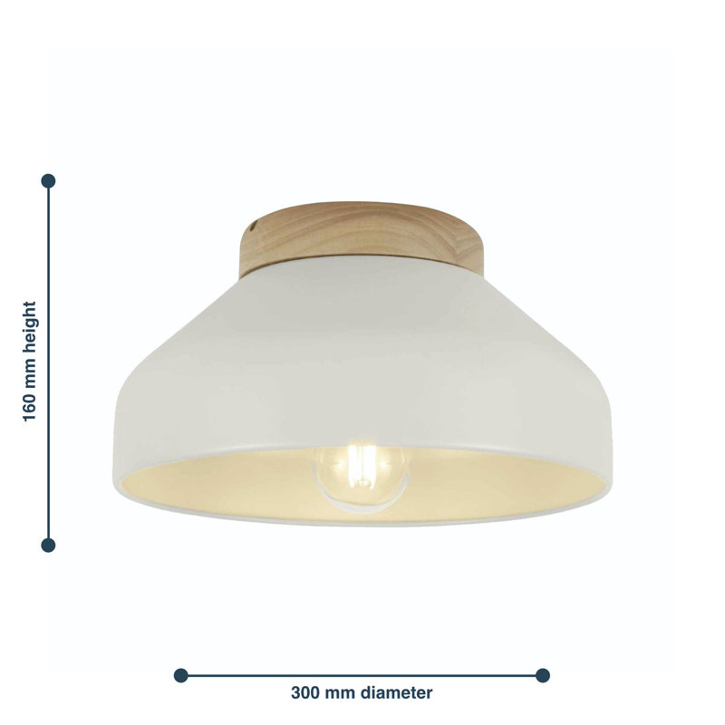 Maleeny Flush Mount, White