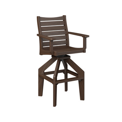 Très grand fauteuil pivotant en noyer brésilien naturel Berlin Gardens Bristol