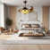 42 Inch Tri Colour Dimming Strip With Remote Control Adjustable Fan Pendant Light
