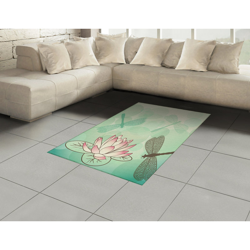 Lotus High Density Long Fiber Poly Threads Decorative Area Rug Carpet, Rectangle 4' x 5'8"