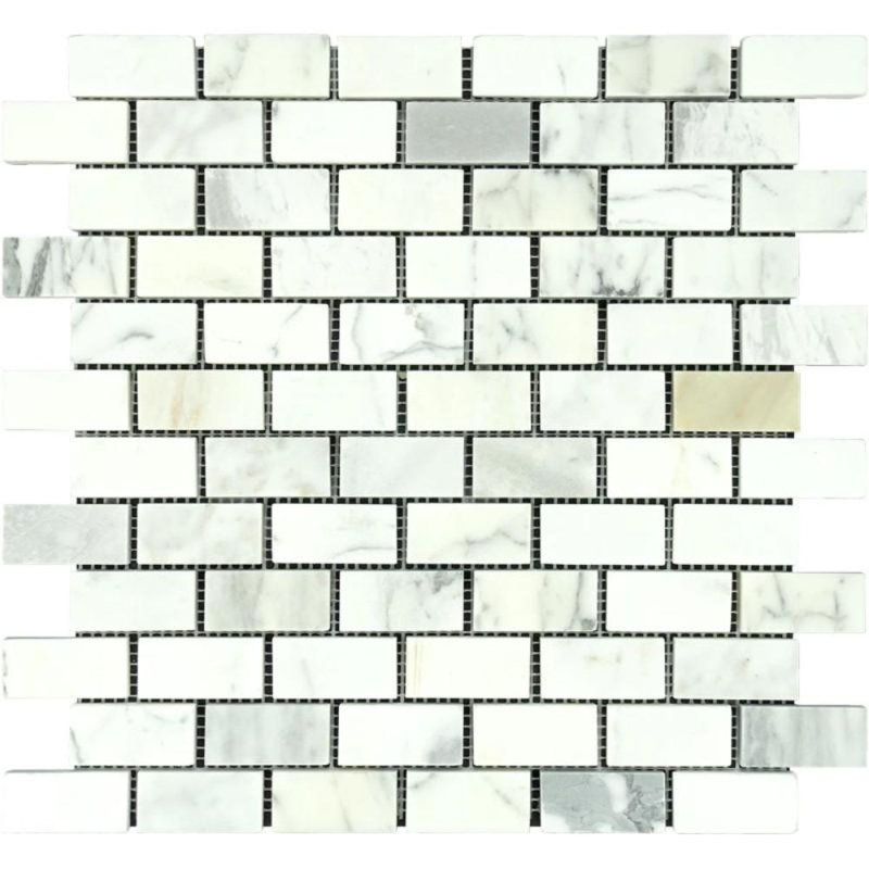 1 in. x 2 in. Stone Tile, Polished Calacatta Gold