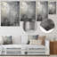 Minimalisme gris lune surface 4 - tachisme, art mural en métal-2027364972