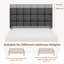Size Modern Upholstered Bed Frame with Adjustable Square Tufted Headboard-99170190-93363909