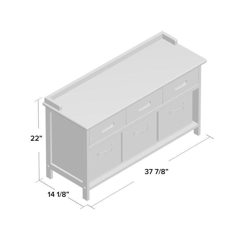 Fabric Storage Bench, Chocolate
