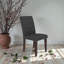 Ensemble de 2 chaises d'appoint rembourrées avec support à haut dossier pour la salle à manger et la cuisine au fini gris et bois naturel