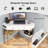 Triangle Corner Desk With Charging Station With 2 Drawers And Storage Shelf