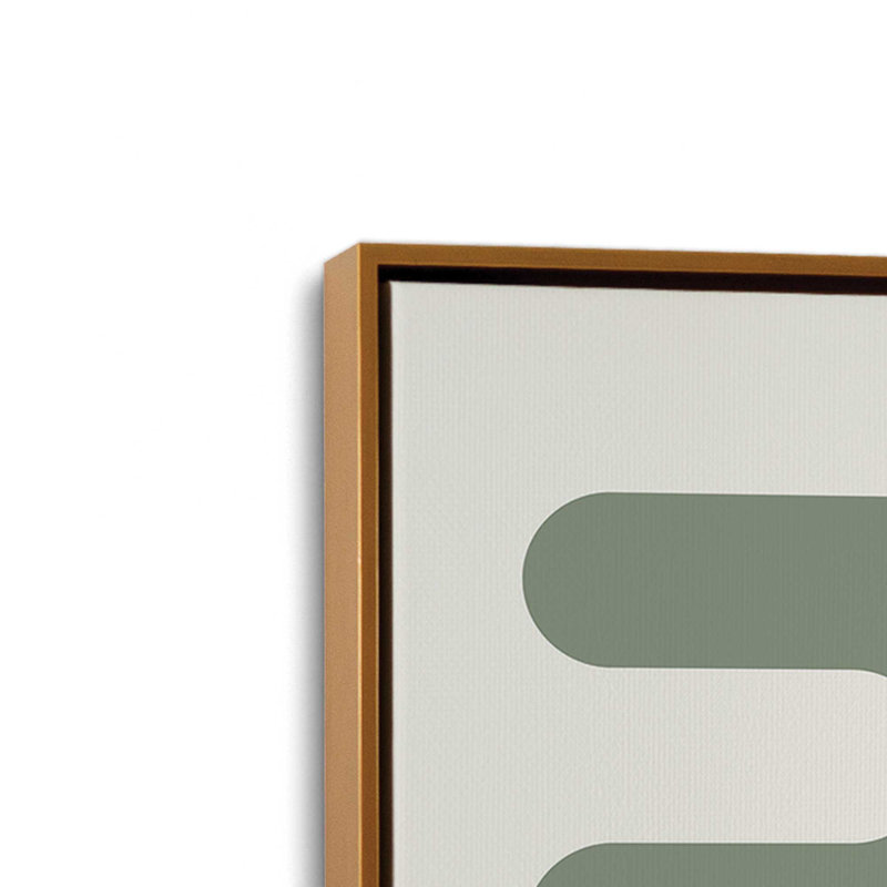«Green Bauhaus Minimalist Circuitry I», reproduction sur toile , H 12,75 po x l 8,75 po, Or poli