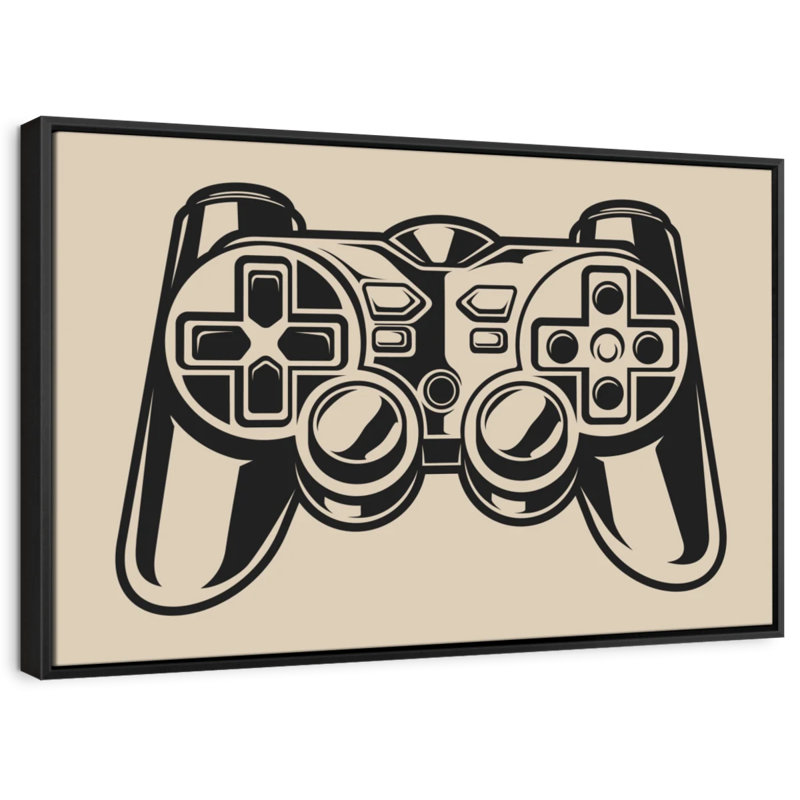 Illustration de contrôleur de jeu sur toile, H 13 po x l 19 po
