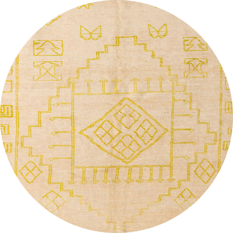 Abstract Indoor Rug, Round 5'