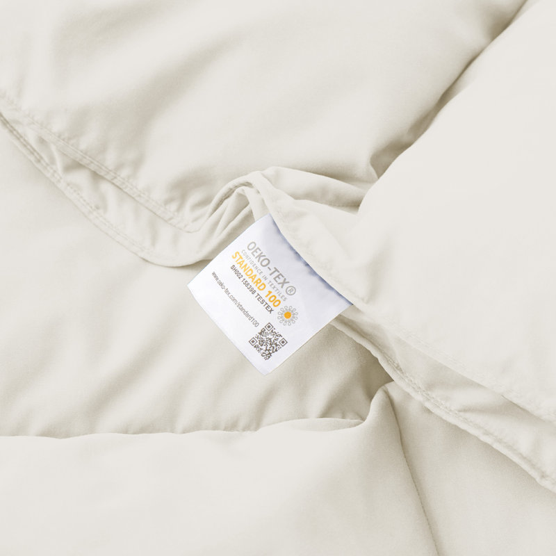  Insertion de couette en duvet synthétique toutes saisons Luxury, Édredon en duvet de taille simple, Ivoire ivoire