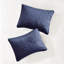 Couvre-lit 3 pièces très grand / très grand bleu marine - Microfibre, rembourrage, magnifique médaillon matelassé, réversible à 100%, aspect hypnotisant-131248561-131248563