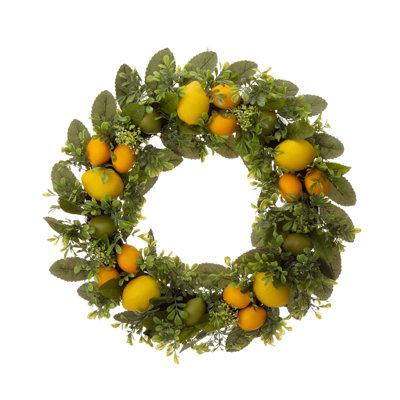 Faux Lemon Polyester 19'' Wreath