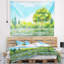 Peinture paysage arbre dans la tapisserie de printemps-28484151