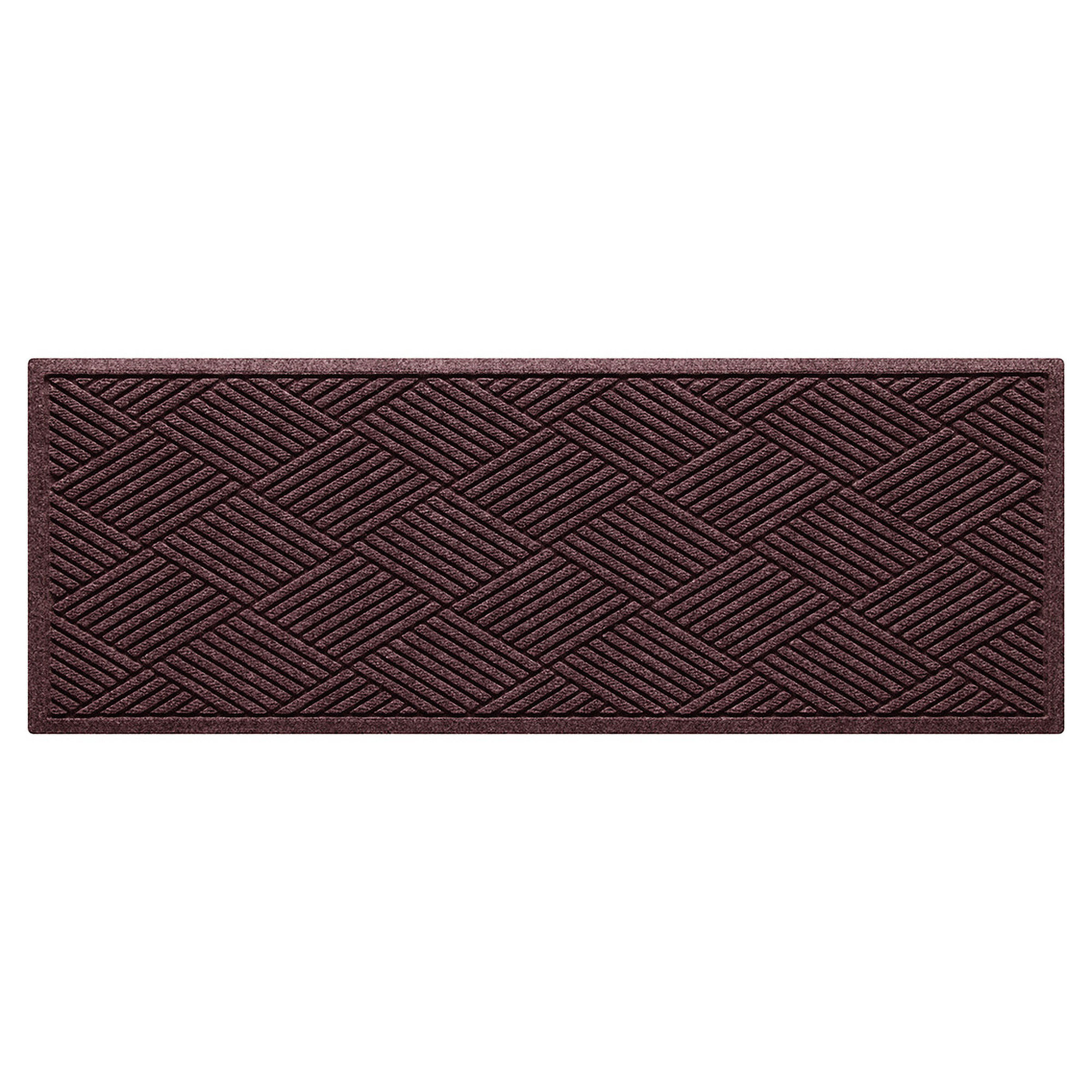 Waterhog Diamonds Indoor Outdoor Doormat, Runner 3' x 12', Bordeaux
