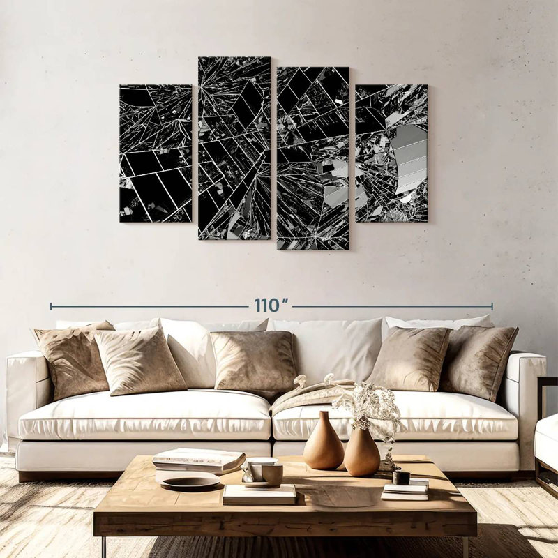 Miroir abstrait Avery, H 48 po x l 75 po