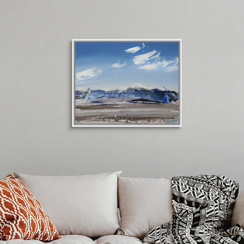 "Sangre de Cristo Mountain, CO" par David Shingler, reproduction d’art sur toile, Cadre blanc, H 26 po x l 32 po x P 1,75 po