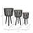 S/3 BAMBOO PLANTERS 11/13/15", BLACK