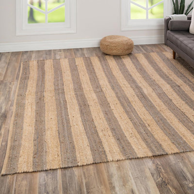 Fredric Hand Braided Striped Indoor Rug